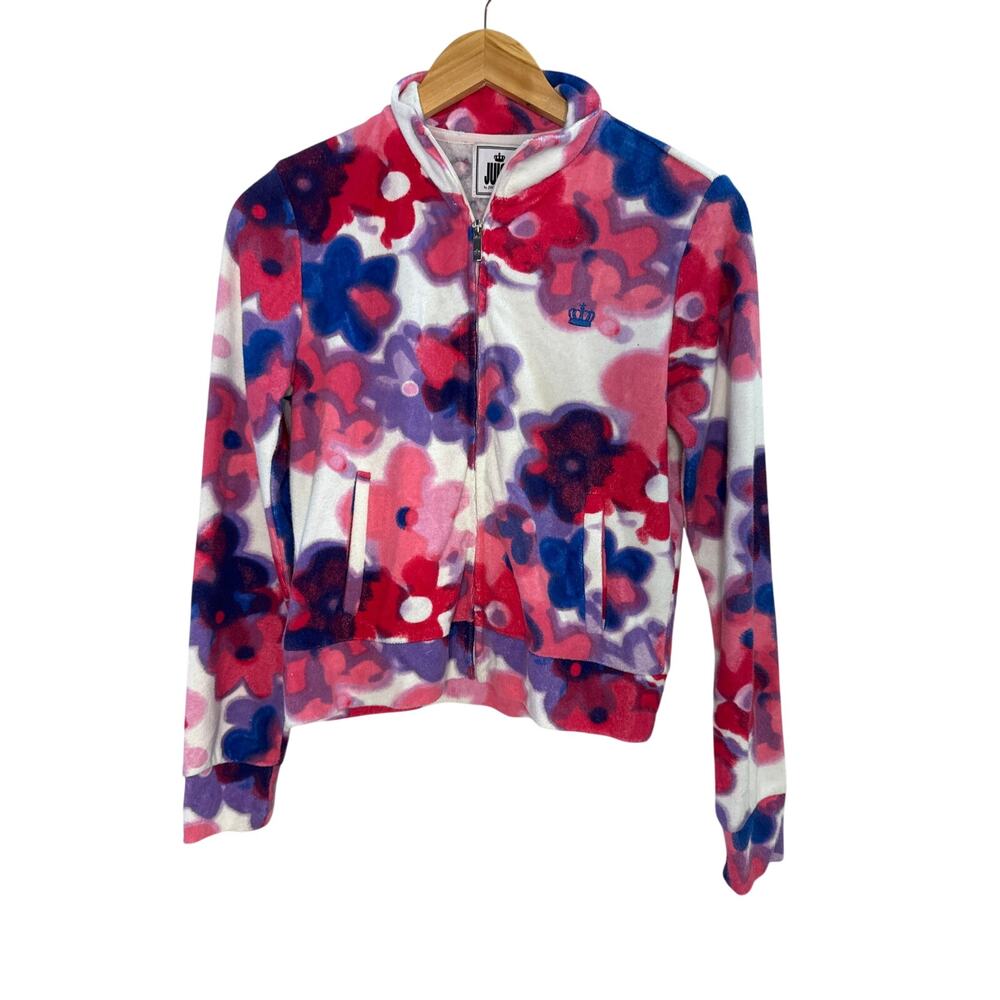 Juicy Couture Floral Terry Cloth Track Suit Size Small